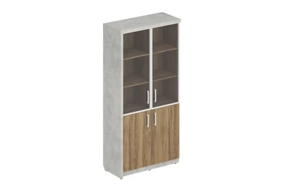 Шкаф для документов (комплект № 16) Дерево и камень/Wood&Stone СФ-534804+СФ-535511+СФ-535111+СФ-535502+СФ-535102